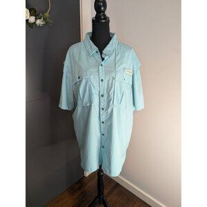 Magellan Outdoors Men's Aransas Pass Mini Check Short Sleeve Shirt - 2XL